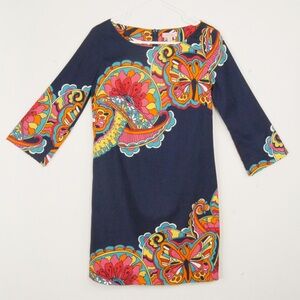 Lilly Pulitzer Shauna Tunic Printed Long Sleeve Dress In Bright Navy Blue